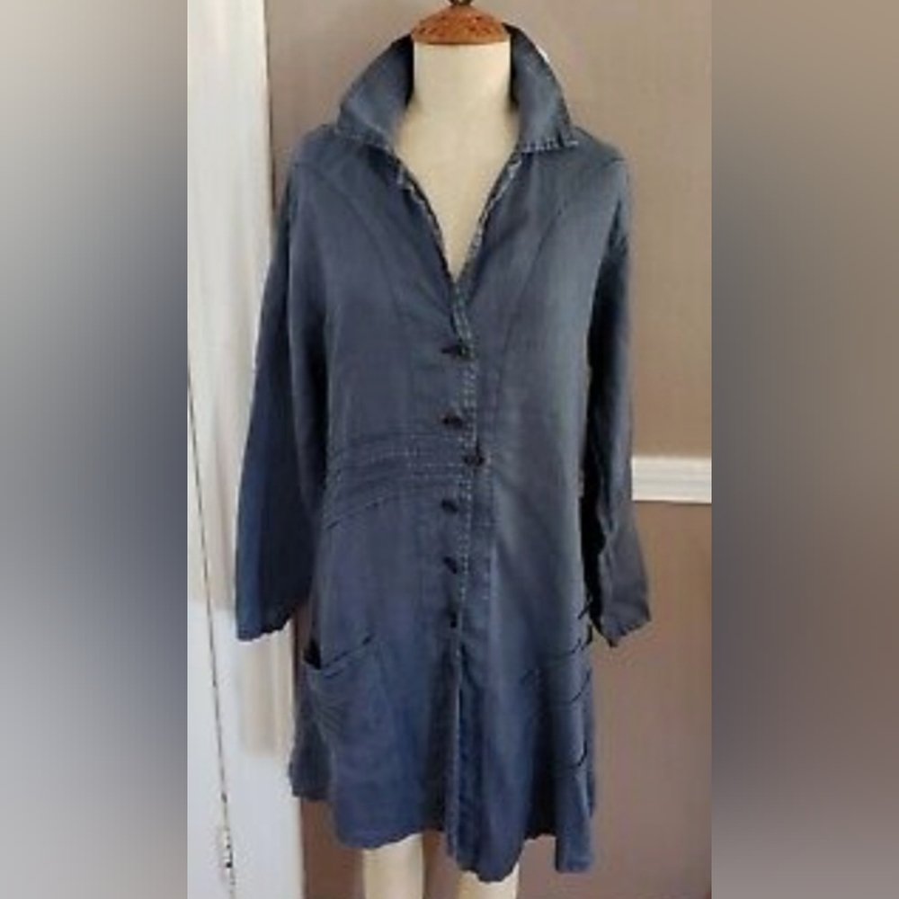 Cynthia Ashby Linen coat/dress.